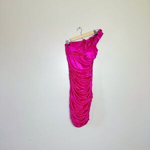 CLEARANCE! Pink Ruby Rox One-Shoulder Ruched Dress Size S Junior NWT